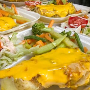 Papa rellena gratinada